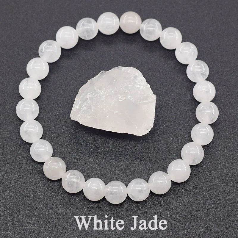Bracelet en Jade Blanc