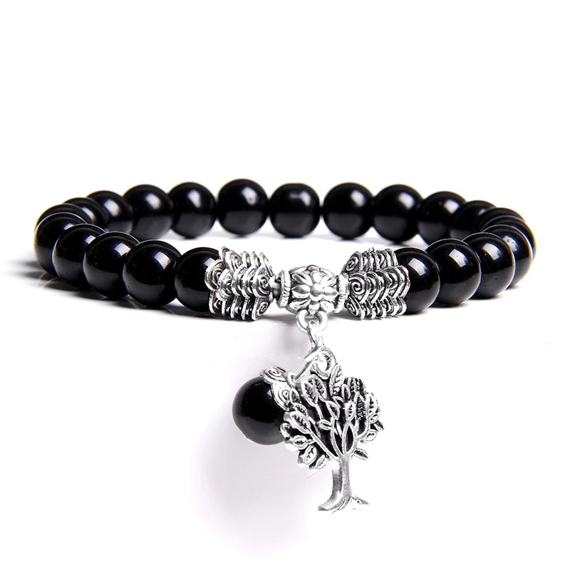 Bracelet Arbre de Vie en Onyx