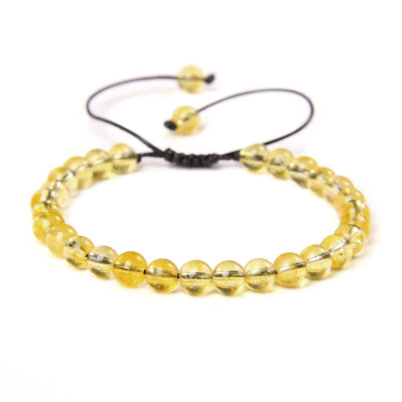 Bracelet tressé en Citrine