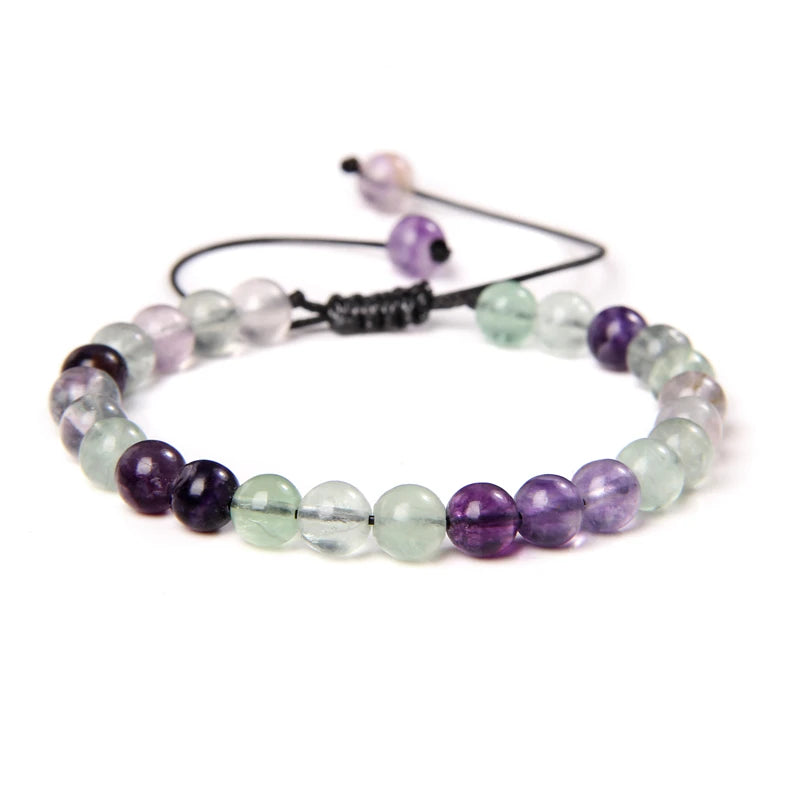 Bracelet tressé en Fluorite