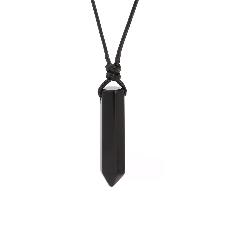 Pendentif a pointe en Obsidienne
