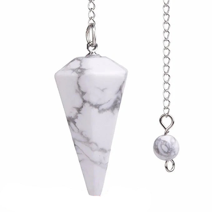 Pendule en pierre naturelle de Howlite