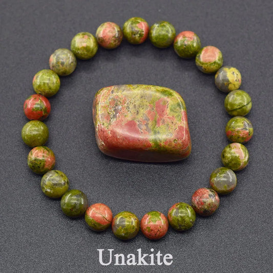 Bracelet en Unakite