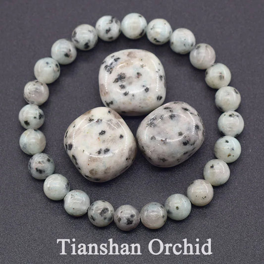 Bracelet en pierres de Tianshan Orchidée