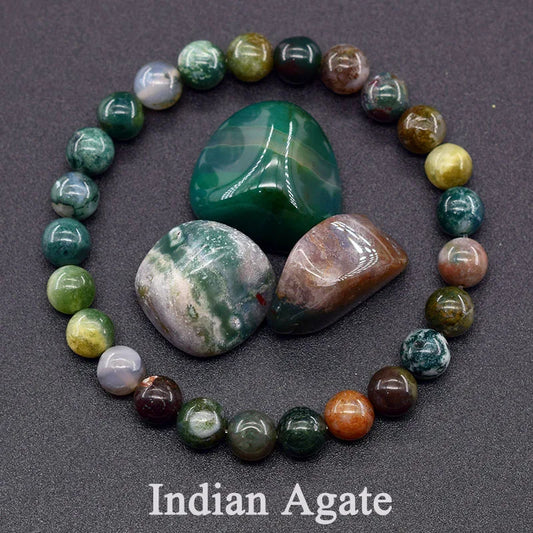 Bracelet en pierres d'Agate Indienne