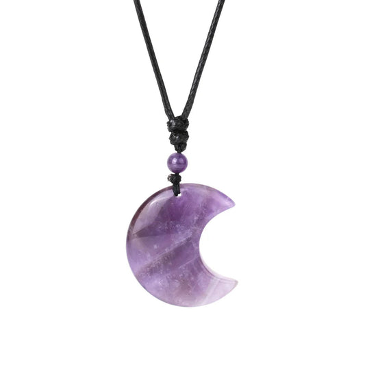 Collier Lune en Améthyste