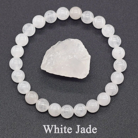 Bracelet en Jade Blanc