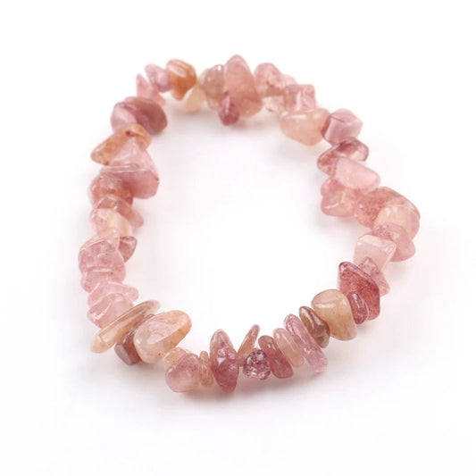 Bracelet baroque en Quartz Fraise