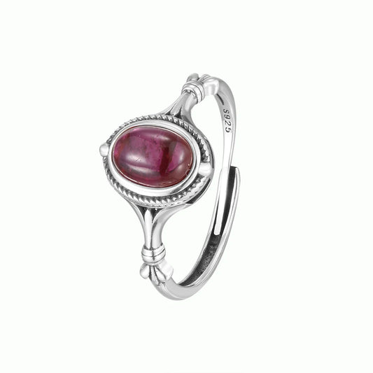 Bague argent en Grenat