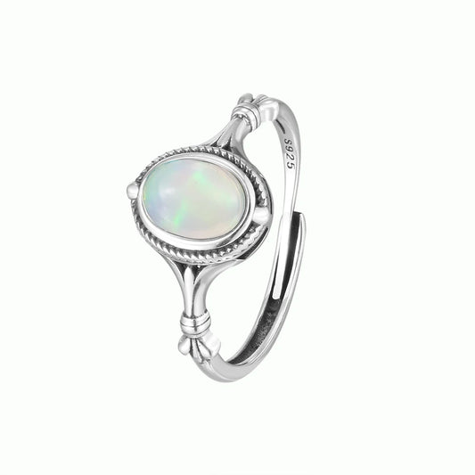 Bague argent en Opale