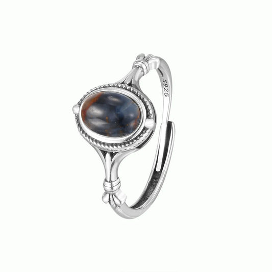 Bague argent en Peter Stone
