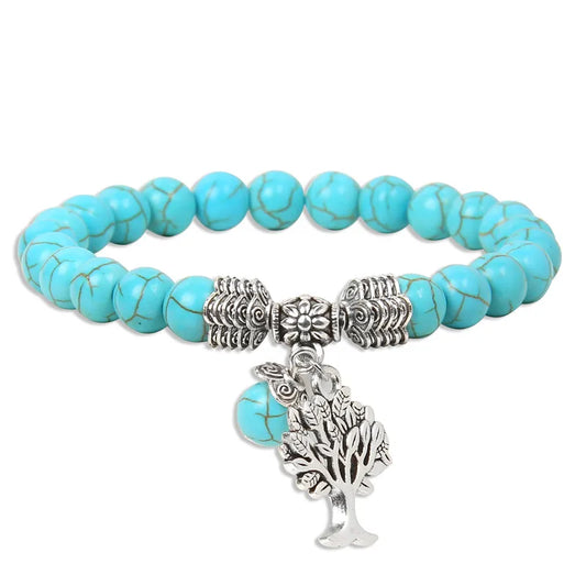 Bracelet Arbre de Vie en Howlite
