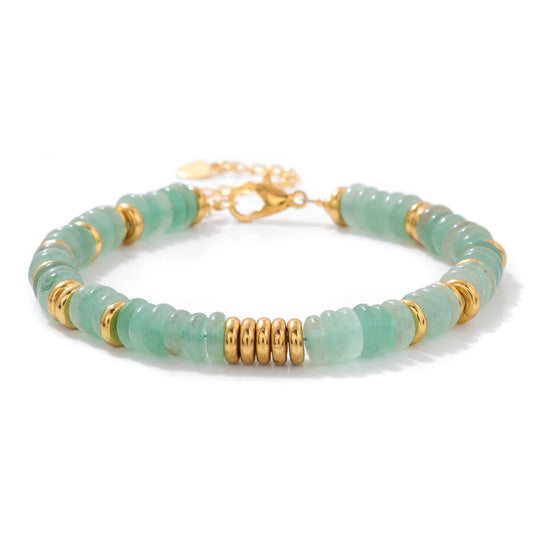 Bracelet à fermoir en Aventurine Verte