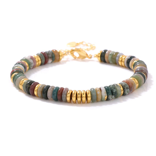 Bracelet à fermoir en pierre d'Agate Indienne