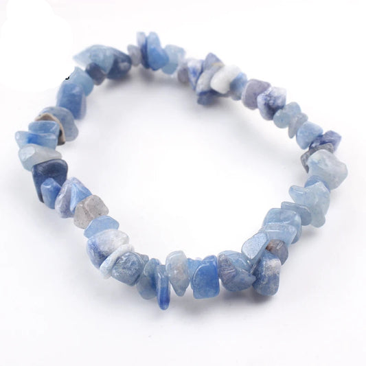 Bracelet en pierres naturelles d'Aventurine Bleu