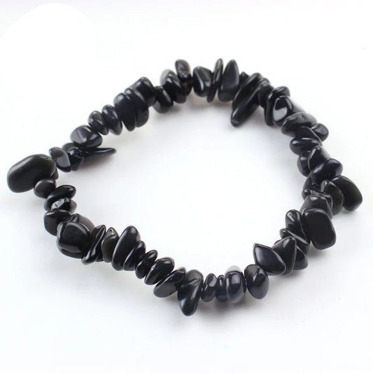 Bracelet en pierres naturelles d'Obsidienne