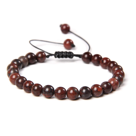 Bracelet tressé en pierre de sang