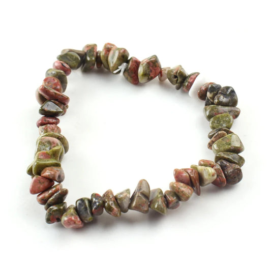 bracelet en pierres unakite