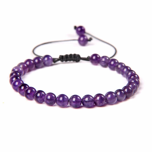 Bracelet tressé en Améthyste