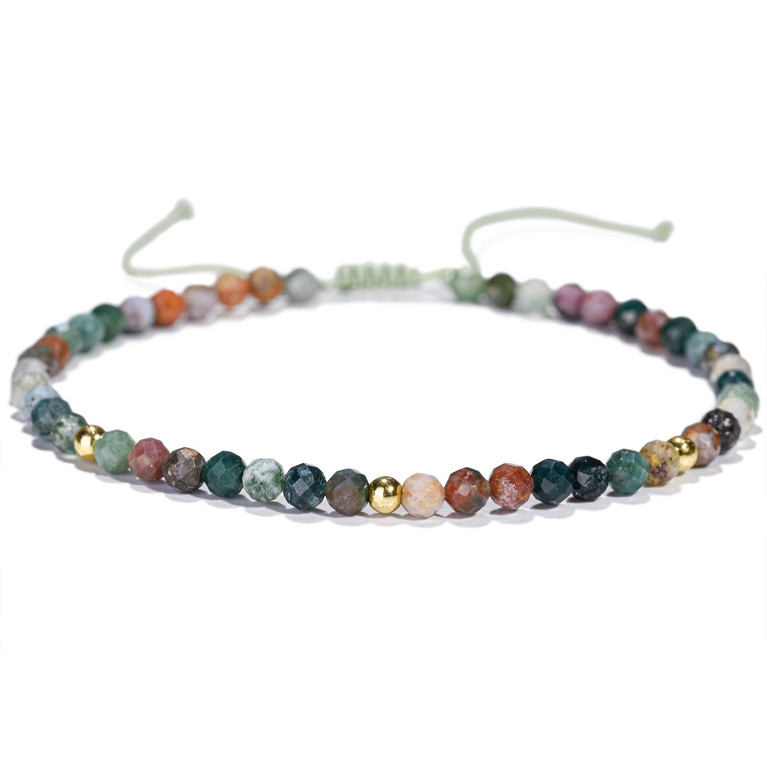 bracelet en petites pierres naturelles d'agate indienne