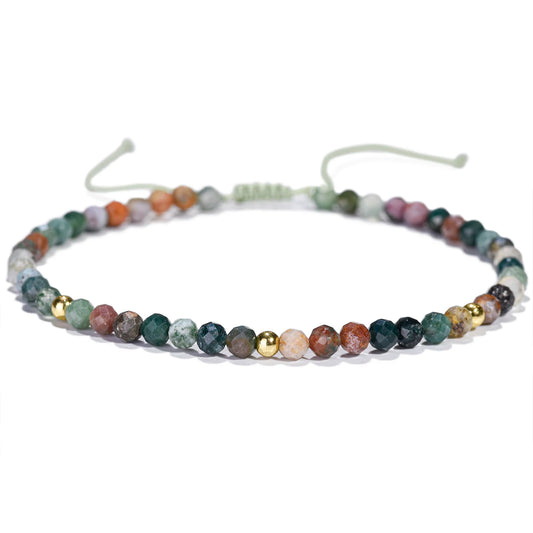 bracelet en petites pierres naturelles d'agate indienne