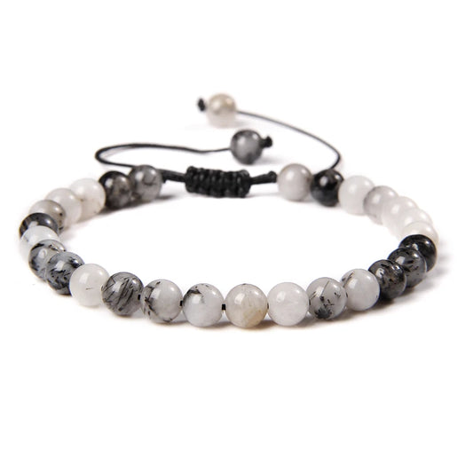 Bracelet tressé en Quartz Rutile