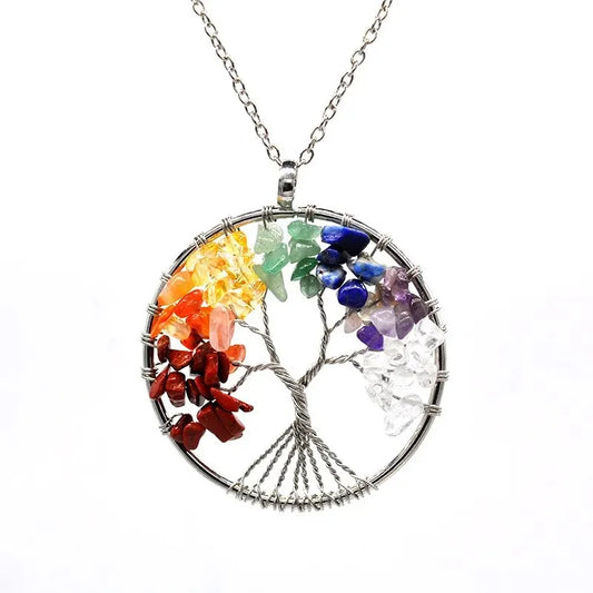 Collier Arbre de vie 7 Chakras