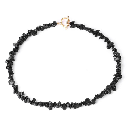 Collier Baroque en Obsidienne