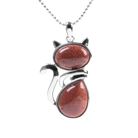 Collier Chat en Pierre de Sable