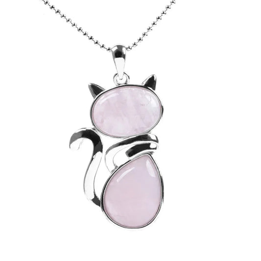collier-chat-quartz-rose