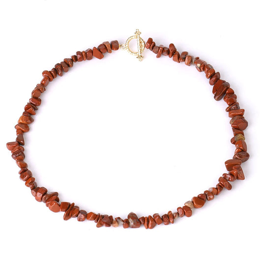 Collier Baroque en Jaspe Rouge