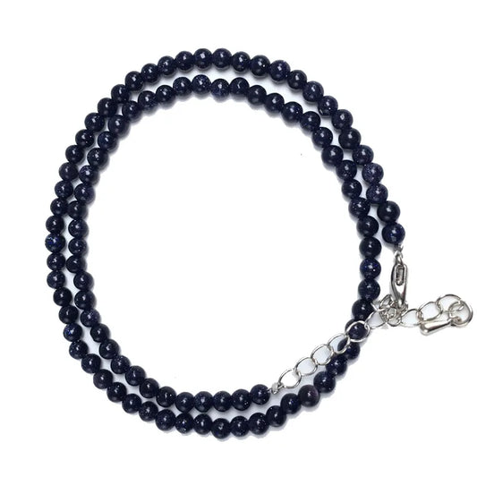 Collier en Pierre de Sable bleue