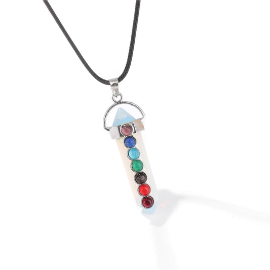 Pendentif 7 chakras en Opale