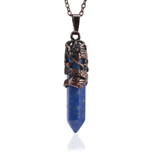 Pendentif à pointe dragon en Lapis Lazuli