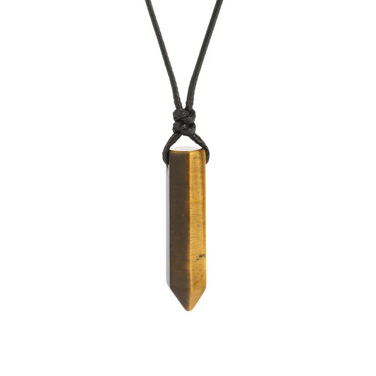 Pendentif en pointe oeil de tigre