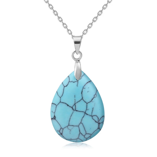Pendentif argent en Turquoise