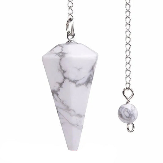 Pendule en pierre naturelle de Howlite