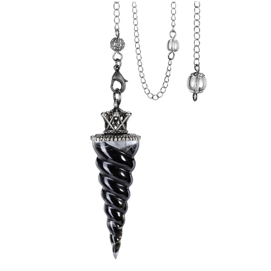 Pendule en Orgonite : Obsidienne Noire